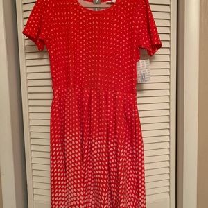 NWT XL 18-20 LuLaRoe Red Amelia Dress